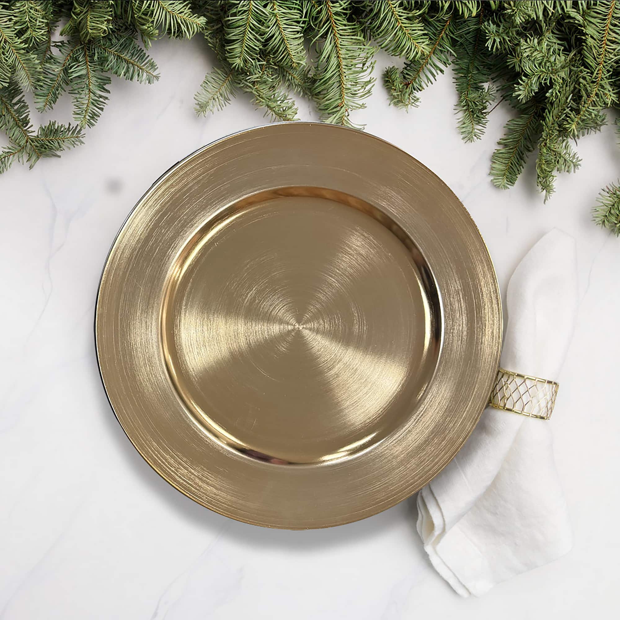 8 Packs: 6 ct. (48 total) 13" Gold Chargers by Celebrate It™